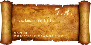 Trautman Attila névjegykártya
