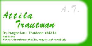 attila trautman business card